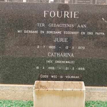 FOURIE Jurie 1905-1970 &amp; Catharina GROENEWALD 1906-1999