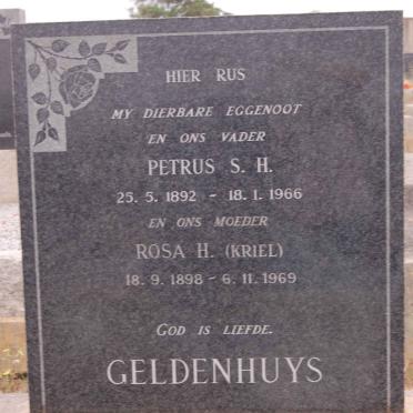 GELDENHUYS Petrus S.H. 1892-1966 &amp; Rosa H. KRIEL 1898-1969