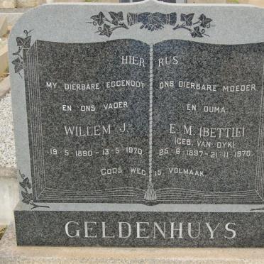 GELDENHUYS Willem J. 1890-1970 &amp; E.M. VAN DYK 1897-1970
