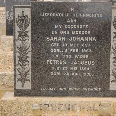 GROENEWALD Petrus Jacobus 1894-1970 &amp; Sarah Johanna 1897-1963
