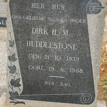 HUDDLESTONE Dirk H.M. 1932-1958