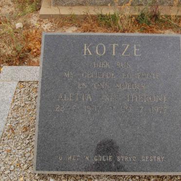 KOTZE Aletta nee THERON 1907-1977