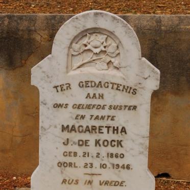 KOCK Magaretha J., de 1860-1946