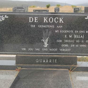 KOCK E.M., de nee HUGO 1922-1990