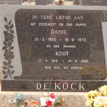 KOCK Danie, de 1905-1970 &amp; Koot 1916-1996