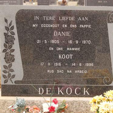 KOCK Danie, de 1905-1970 &amp; Koot 1916-1996