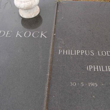 KOCK Philippus Lodewicus, de 1915-1978
