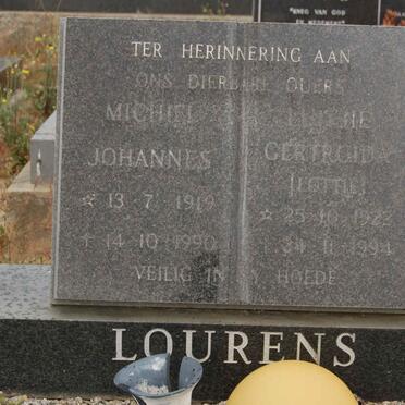 LOURENS Michiel Johannes 1919-1990 &amp; Luitjie Gertruida 1922-1994