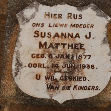 MATTHEE Susanna J. 1877-1936