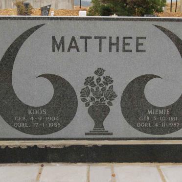 MATTHEE Koos 1904-1986 &amp; Miemie 1911-1982