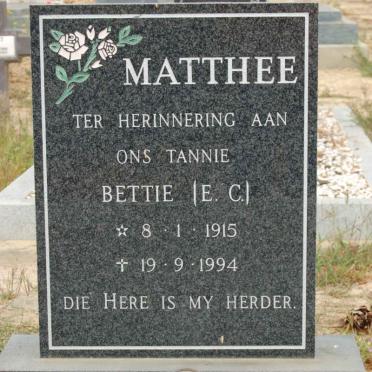 MATTHEE E.C. 1915-1994