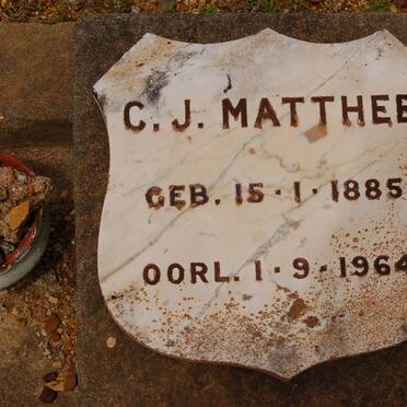MATTHEE C.J. 1885-1964