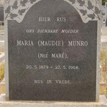 MUNRO Maria nee MARE 1879-1964