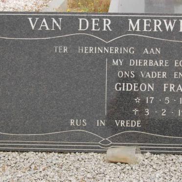 MERWE Gideon Francois, van der 1914-1978