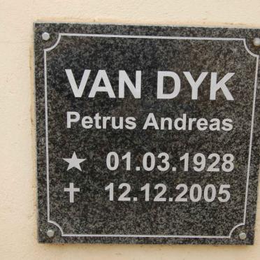 DYK Petrus Andreas, van 1928-2005