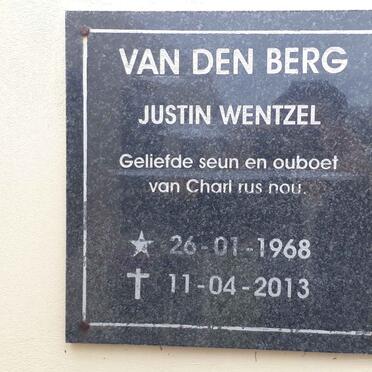 BERG Justin Wentzel, van den 1968-2013