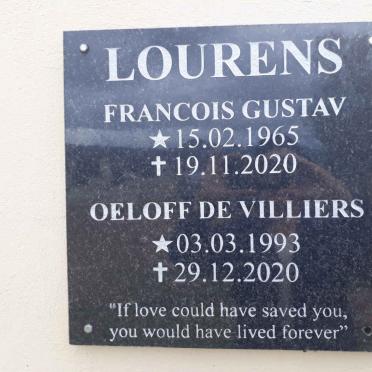 LOURENS Francois Gustav 1965-2020 :: LOURENS Oelof De Villiers 1993-2020