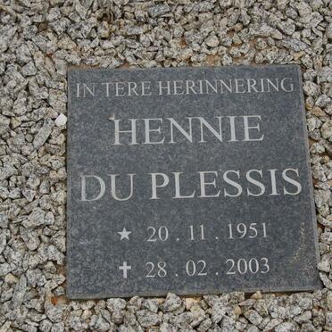 PLESSIS Hennie, du 1951-2003