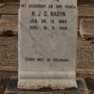 RADYN H.J.C. 1889-1954 &amp; C.J.B.P. 1888-1967