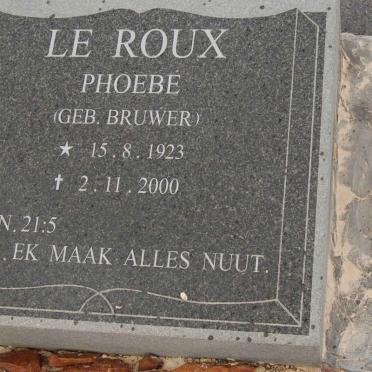 ROUX Henry James, le 1923-1989 &amp; Phoebe BRUWER 1923-2000
