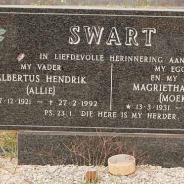 SWART Albertus Hendrik 1921-1992 &amp; Magrietha Adriana 1931-1984