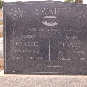 SWART Frans 1906-1968 &amp; Chrissie 1910-1975