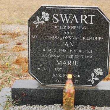 SWART Jan 1940-2002 &amp; Marie 1937-