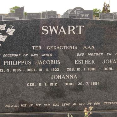 SWART Jan Philippus Jacobus 1885-1922 &amp; Esther Johanna 1888-1980 :: SWART Johanna 1912-1984