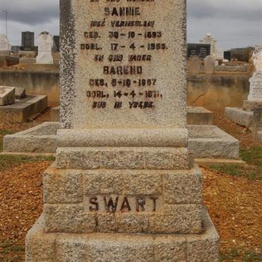 SWART Barend 1897-1971 &amp; Sannie VERMEULEN 1883-1950