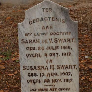 SWART Sarah de V. 1916-1917 :: SWART Susanna H. 1907-1917