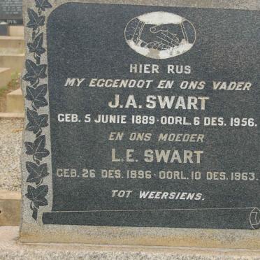 SWART J.A. 1889-1956 &amp; L.E. 1896-1963