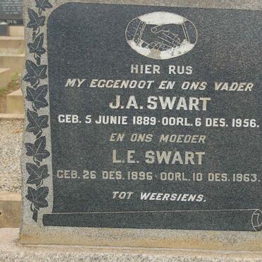 SWART J.A. 1889-1956 &amp; L.E. 1896-1963