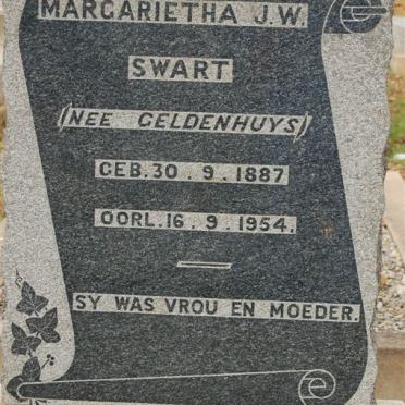 SWART Margarietha J.W. nee GELDENHUYS 1887-1954