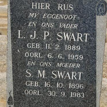 SWART L.J.P. 1889-1959 &amp; S.M. 1896-1983
