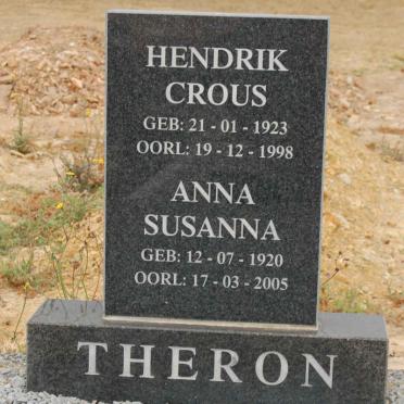 THERON Hendrik Crous 1923-1998 &amp; Anna Susanna 1920-2005
