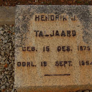 TALJAARD Hendrik J. 1875-1954