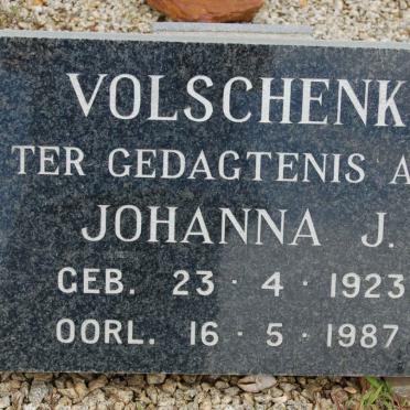 VOLSCHENK Johanna J. 1923-1987