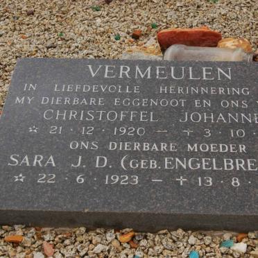 VERMEULEN Christoffel Johannes 1920-1991 &amp; Sara J.D. ENGELBRECHT 1923-2006