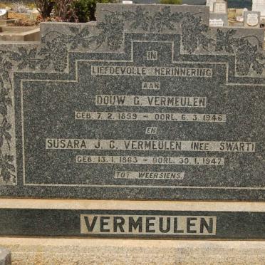 VERMEULEN Douw G. 1859-1946 &amp; Susara J.C. SWART 1863-1947