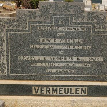 VERMEULEN Douw G. 1859-1946 &amp; Susara J.C. SWART 1863-1947