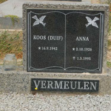 VERMEULEN Koos 1942- &amp; Anna 1926-1995