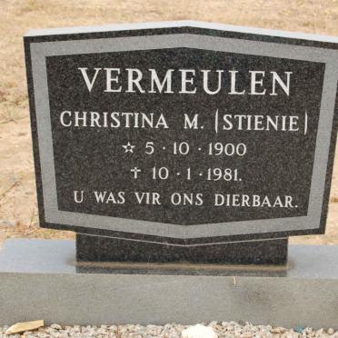 VERMEULEN Christina M. 1900-1981