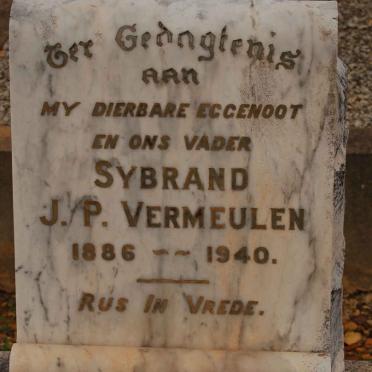 VERMEULEN Sybrand J.P. 1886-1940
