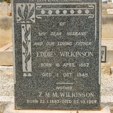 WILKINSON Eddie 1867-1949 &amp; Z.M.M. 1887-1969