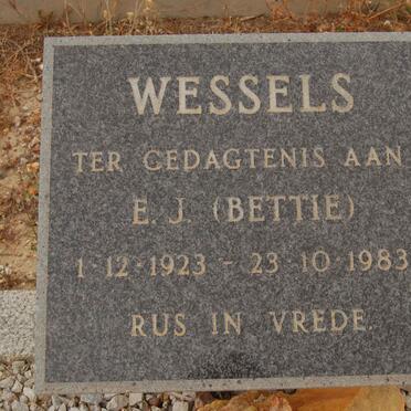 WESSELS E.J. 1923-1983