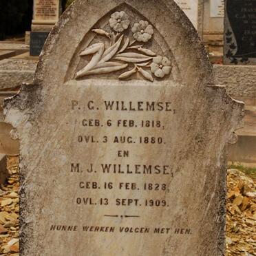 WILLEMSE P.G. 1818-1880 &amp; M.J. 1828-1909