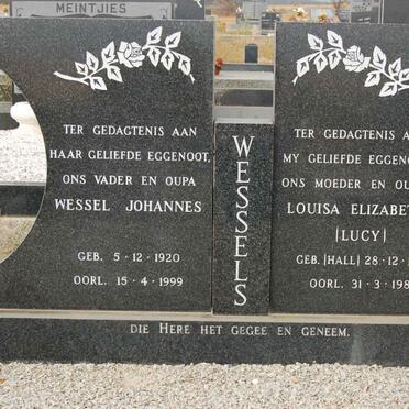 WESSELS Wessel Johannes 1920-1999 &amp; Louisa Elizabeth 1924-1987