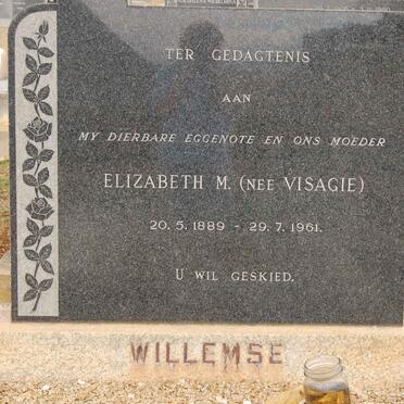 WILLEMSE Elizabeth M. nee VISAGIE 1889-1961