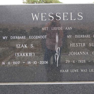 WESSELS Izak S. 1927-2006 &amp; Hester Susanna Johanna 1928-1980