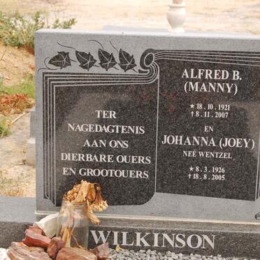 WILKINSON Alfred B. 1921-2007 &amp; Johanna WENTZEL 1926-2005